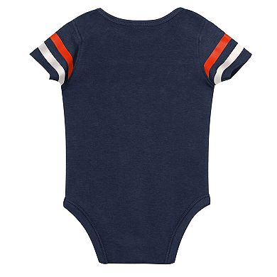 "Newborn Outerstuff Cream/Navy Detroit Tigers Up One Three-Piece Bodysuit, Bib & Booties Set"