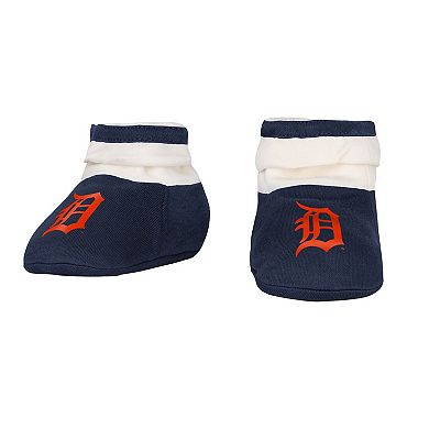 "Newborn Outerstuff Cream/Navy Detroit Tigers Up One Three-Piece Bodysuit, Bib & Booties Set"