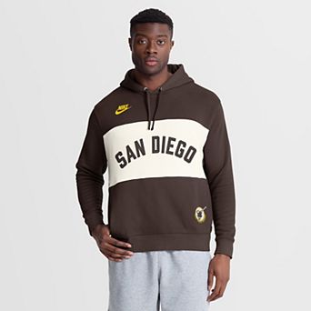 Men's Nike Brown San Diego Padres 1969-1984 Cooperstown Collection Legacy Color-Block Hoodie