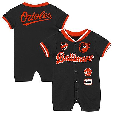 Infant Outerstuff Black Baltimore Orioles Pinch Coverall