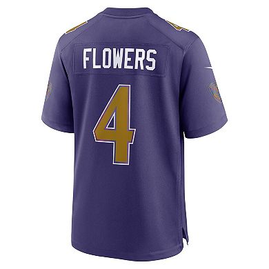 Men's Nike Zay Flowers Purple Baltimore Ravens Alternate Game Jersey