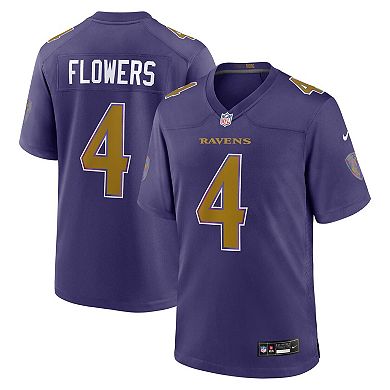 Men's Nike Zay Flowers Purple Baltimore Ravens Alternate Game Jersey