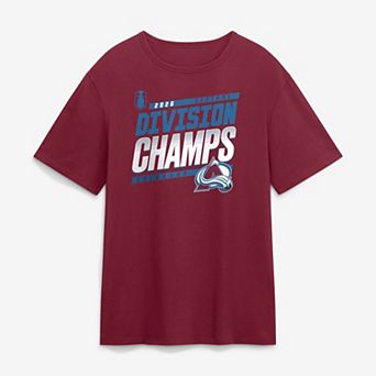 Men's Fanatics Burgundy Colorado Avalanche 2026 Central Division Champions T-Shirt