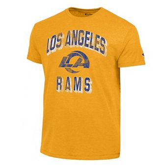 Men's Champion Gold Los Angeles Rams Ultimate Tri-Blend T-Shirt