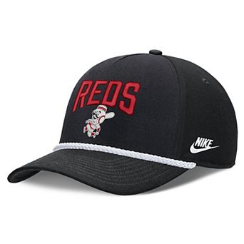Men's Nike Black Cincinnati Reds Cooperstown Rise Adjustable Hat