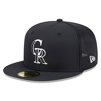 Men's New Era Black Colorado Rockies 2026 Batting Practice 59FIFTY Fitted Hat