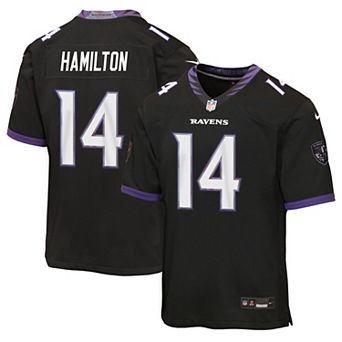 Youth Nike Kyle Hamilton Black Baltimore Ravens Alternate Game Jersey