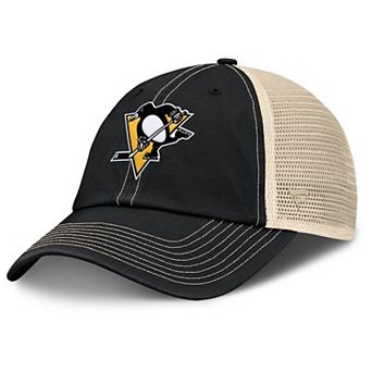 Men's Fanatics Black/Natural Pittsburgh Penguins Rival Trucker Adjustable Hat