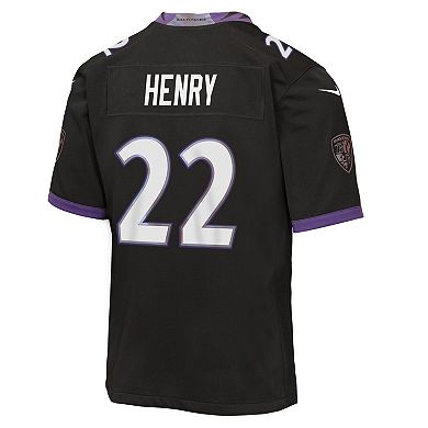 Youth Nike Derrick Henry Black Baltimore Ravens Alternate Game Jersey