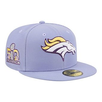 Men's New Era Light Purple Denver Broncos Lavender Bloom 59FIFTY Fitted Hat