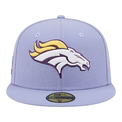 Men's New Era Light Purple Denver Broncos Lavender Bloom 59FIFTY Fitted Hat