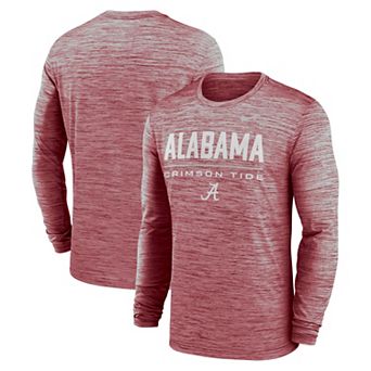 Men's Nike Crimson Alabama Crimson Tide Sideline Velocity Dri-FIT Long Sleeve T-Shirt