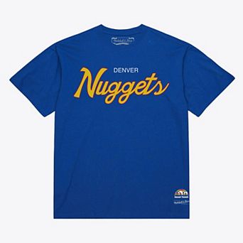 Men's Mitchell & Ness Royal Denver Nuggets Vintage Wordmark T-Shirt