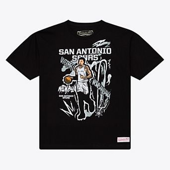 Men's Mitchell & Ness Victor Wembanyama Black San Antonio Spurs Chalked Up T-Shirt