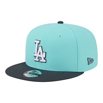 Men's New Era Turquoise/Charcoal Los Angeles Dodgers Two-Tone Color Pack 9FIFTY Snapback Hat