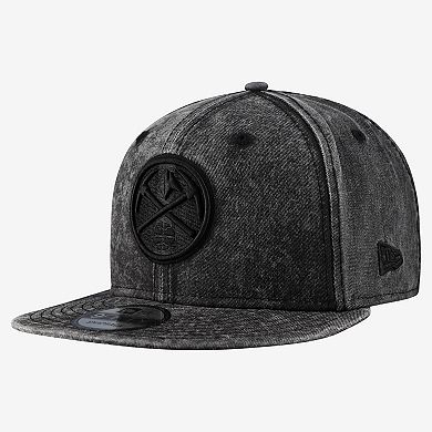 Men's New Era Black Denver Nuggets Washed Tonal 9FIFTY Snapback Hat