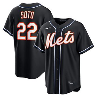Men's Nike Juan Soto New York Mets Fashion Replica Black Out Jersey
