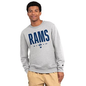 Men's Starter Ash Los Angeles Rams Port & Co Sweatshirt