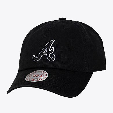 Unisex Mitchell & Ness Black & White Atlanta Braves 1904 Strapback Adjustable Hat