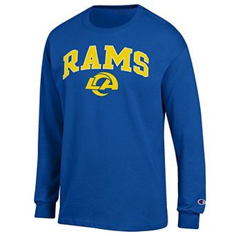 Men's Champion Royal Los Angeles Rams Arch Over Logo Long Sleeve T-Shirt