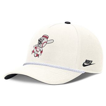 Men's Nike Cream Cincinnati Reds Cooperstown Rise Adjustable Hat