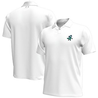Men's Under Armour White Notre Dame Fighting Irish Golf Leprechaun Lightweight Motion Polo