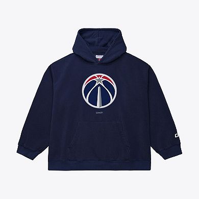 Men's Mitchell & Ness Navy Washington Wizards Basic Fleece Hoodie