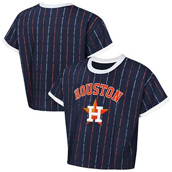 Girls Youth Outerstuff Navy Houston Astros Tech Keeper Fashion T-Shirt