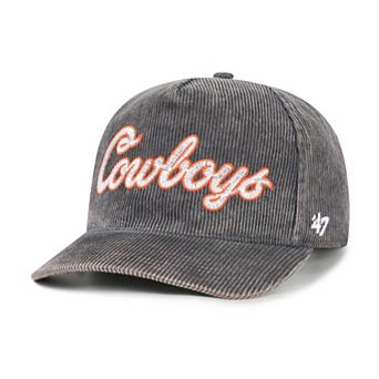 Men's '47 Gray Oklahoma State Cowboys Reclaim Snow Wash Corduroy Hitch Adjustable Hat