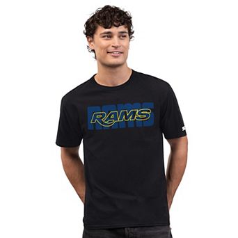Men's Starter Black Los Angeles Rams Smart Tech Prime Time T-Shirt