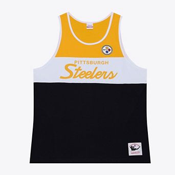 Men's Mitchell & Ness Black/Gold Pittsburgh Steelers Head Coach Tank Top