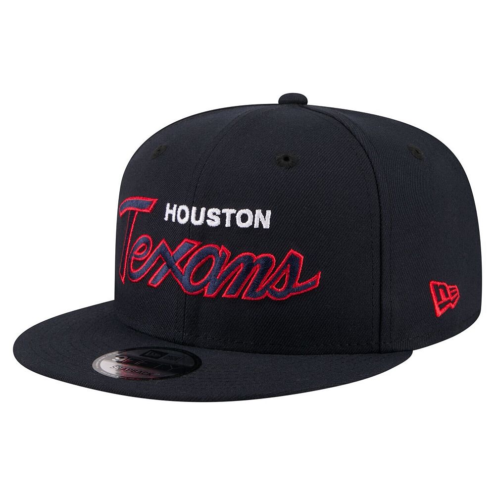 Men's New Era Navy Houston Texans Core Team Script 9FIFTY Snapback Hat
