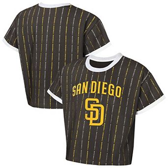 Girls Youth Outerstuff Brown San Diego Padres Tech Keeper Fashion T-Shirt