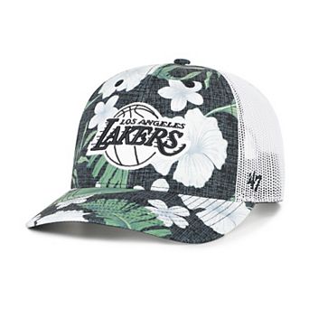 Men's '47 Black Los Angeles Lakers Beach Side Trucker Adjustable Hat