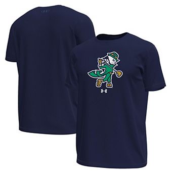 Men's Under Armour Navy Notre Dame Fighting Irish Golf Leprechaun Tech Stretch T-Shirt