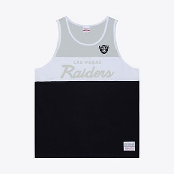 Men's Mitchell & Ness Black/Silver Las Vegas Raiders Head Coach Tank Top
