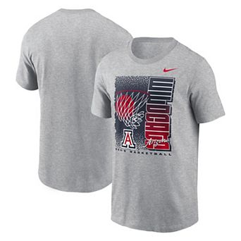 Men's Nike Heather Gray Arizona Wildcats Basketball Refresh T-Shirt