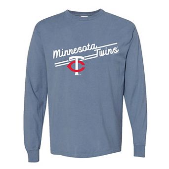 Women's Soft as a Grape Navy Minnesota Twins Pigment Dye Long Sleeve T-Shirt