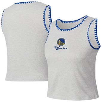 Women's Concepts Sport Gray Golden State Warriors Neptune Hacci Knit Tank Top