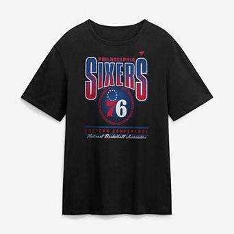Men's Fanatics Black Philadelphia 76ers Oversized Graphics Swish T-Shirt