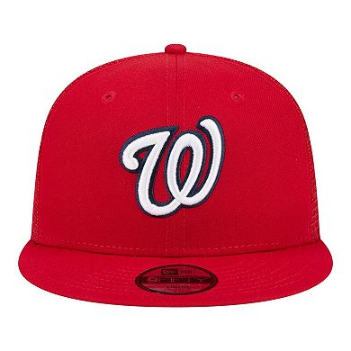 Youth New Era Red Washington Nationals 9FIFTY Trucker Snapback Hat