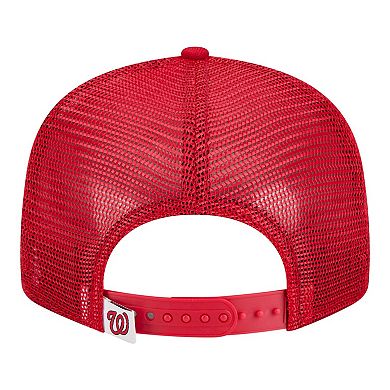 Youth New Era Red Washington Nationals 9FIFTY Trucker Snapback Hat