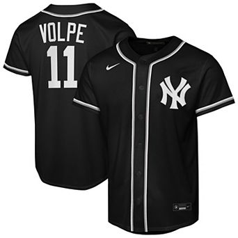 Youth Nike Anthony Volpe Black New York Yankees Fashion Replica Player Jersey