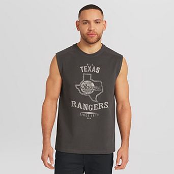 Men's Darius Rucker Collection by Fanatics Charcoal Texas Rangers Muscle Tank Top
