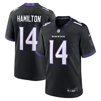 Men's Nike Kyle Hamilton Black Baltimore Ravens Alternate Game Jersey