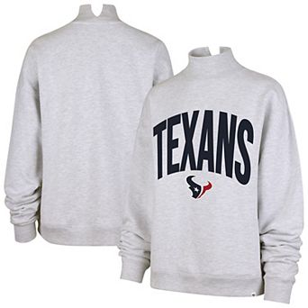 Women's '47 Gray Houston Texans Subtle Muse Mock Neck Sweatshirt