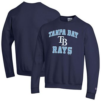 Men's Champion Navy Tampa Bay Rays Heart & Soul Powerblend Sweatshirt