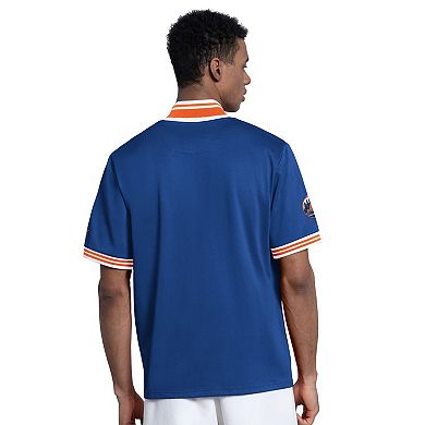Men's Starter Royal New York Mets Button-Up Short Sleeve Jacket