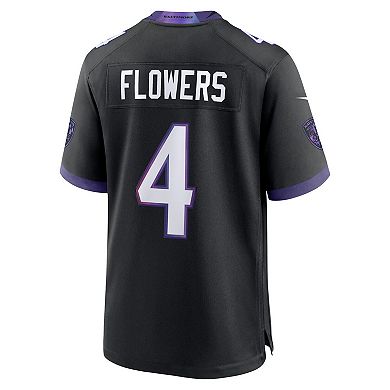 Men's Nike Zay Flowers Black Baltimore Ravens Alternate Game Jersey
