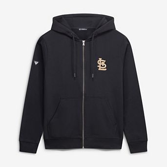 Men's Levelwear Black St. Louis Cardinals Podium Full-Zip Hoodie